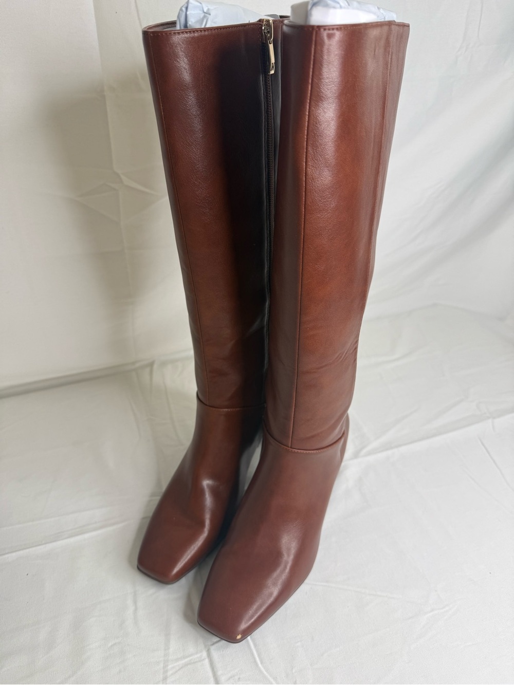 Classic Tall Riding Boots in Brown - Women's Leather Knee-High saddle tan - Picture 6 of 9